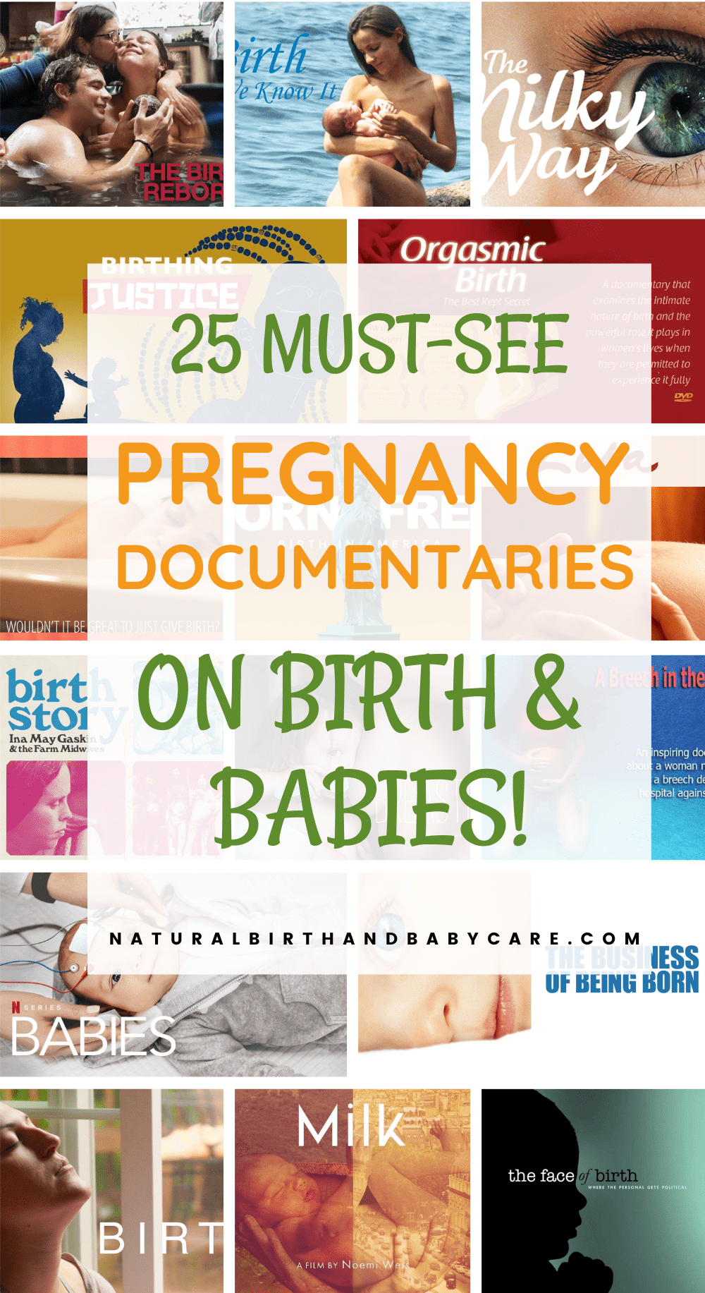 A collage of pregnancy documentaries
